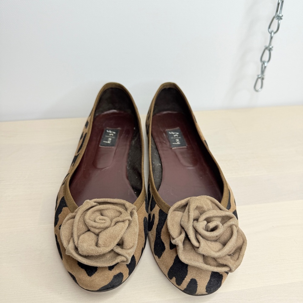 French sole fs/ny leopard print ballet flats size 7 - Picture 3 of 5